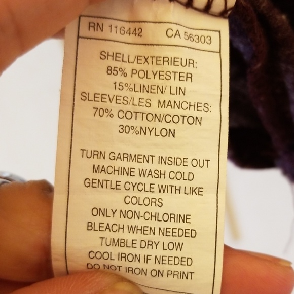 Emp Pre Graphic Tee Lace Sleeves Purple Sz Small - Picture 6 of 6